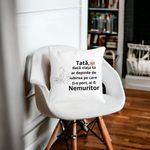Casa si Gradina - Textile si covoare - Perne si pilote - Perne decorative - Perna Decorativa pentru Tata 8,40x40 cm, Alb mat, Husa Detasabila, Burduf - Infinity.ro