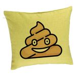 Casa si Gradina - Textile si covoare - Perne si pilote - Perne decorative - Perna Decorativa, Model Poo Emoji, 40x40 cm, Verde, Husa Detasabila, Burduf - Infinity.ro