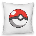 Casa si Gradina - Textile si covoare - Perne si pilote - Perne decorative - Perna Decorativa Fluffy, Model copii Pokeball, 40x40 cm, Alb, Husa Detasabila, Burduf - Infinity.ro