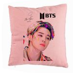 Casa si Gradina - Textile si covoare - Perne si pilote - Perne decorative - Perna Decorativa BTS Jimin, 40x40 cm, Roz, Husa Detasabila, Burduf - Infinity.ro