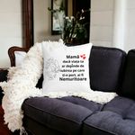 Casa si Gradina - Textile si covoare - Perne si pilote - Perne decorative - Perna Decorativa pentru Mama 10,40x40 cm, Alb mat, Husa Detasabila, Burduf - Infinity.ro