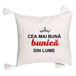 Casa si Gradina - Textile si covoare - Perne si pilote - Perne decorative - Perna Decorativa cu Franjuri pentru Bunica 9, 45x45 cm, Cu fermoar - Infinity.ro