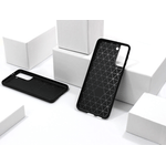 Laptop, Telefoane si Tablete - Telefoane mobile si accesorii - Accesorii Telefoane - Huse telefoane - Husa de protectie eleganta pentru Samsung Galaxy S21 si S21 5G, cu elemente din carbon, culoare negru - Infinity.ro