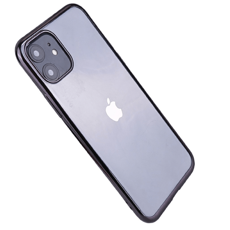 Laptop, Telefoane si Tablete - Telefoane mobile si accesorii - Accesorii Telefoane - Huse telefoane - Husa din silicon cu spate transparent si rama neagra pentru iPhone 11 - Infinity.ro