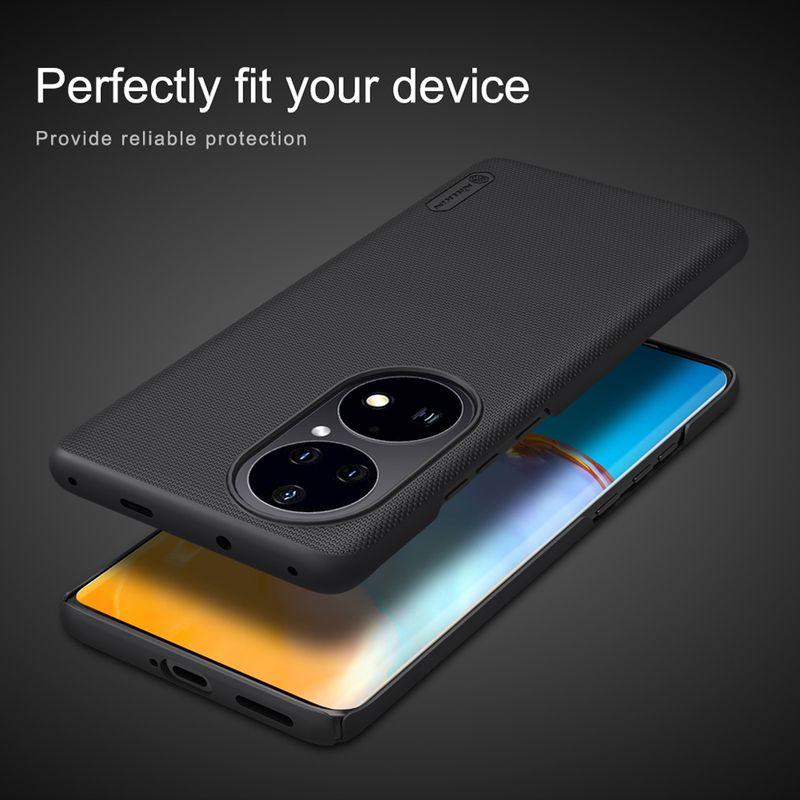 Laptop, Telefoane si Tablete - Telefoane mobile si accesorii - Accesorii Telefoane - Huse telefoane - Husa Super Frosted Shield cu kickstand pentru Huawei P50 Pro, culoare negru - protectie excelent - Infinity.ro
