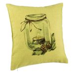 Casa si Gradina - Textile si covoare - Perne si pilote - Perne decorative - Perna Decorativa cu tematica de Craciun, 13, 40x40 cm, Verde, Husa Detasabila, Burduf - Infinity.ro