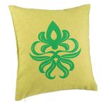 Casa si Gradina - Textile si covoare - Perne si pilote - Perne decorative - Perna Decorativa, Model Abstract ART, 40x40 cm, Verde, Husa Detasabila, Burduf - Infinity.ro