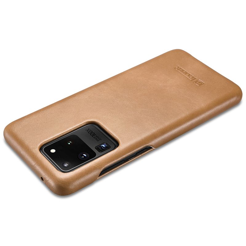 Laptop, Telefoane si Tablete - Telefoane mobile si accesorii - Accesorii Telefoane - Huse telefoane - Husa de protectie Flip Cover pentru Samsung Galaxy S20 Ultra, Maro - Infinity.ro