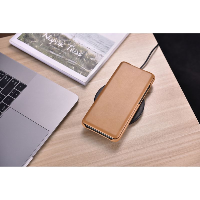 Laptop, Telefoane si Tablete - Telefoane mobile si accesorii - Accesorii Telefoane - Huse telefoane - Husa de protectie Flip Cover pentru Samsung Galaxy S20 Ultra, Maro - Infinity.ro
