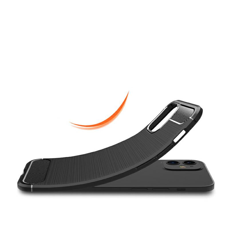 Laptop, Telefoane si Tablete - Telefoane mobile si accesorii - Accesorii Telefoane - Huse telefoane - Carcasa de protectie slim cu insertii carbon pentru Samsung Galaxy S22 5G - Design flexibil si elegant, culoare negr - Infinity.ro