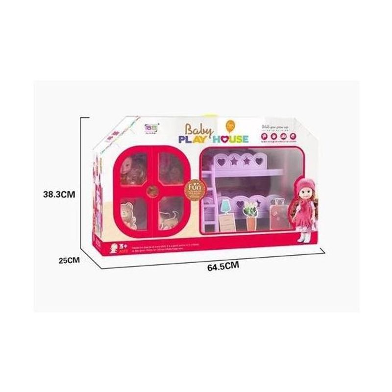 Jucarii, Copii si Bebe - Jucarii si jocuri - Papusi si accesorii - Casute de papusi si mobilier - Patutul etajat de jucarie cu doua papusi incluse - Infinity.ro