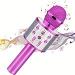 TV, Audio-Video si Foto - Audio profesionale - Microfoane - Microfon Wireless Karaoke MRG MWS858, Bluetooth, Reincarcabil, Boxa, Roz - Infinity.ro