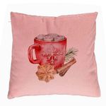 Casa si Gradina - Textile si covoare - Perne si pilote - Perne decorative - Perna Decorativa cu tematica de Craciun, 20, 40x40 cm, Roz, Husa Detasabila, Burduf - Infinity.ro