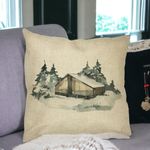 Casa si Gradina - Textile si covoare - Perne si pilote - Perne decorative - Perna Decorativa cu tematica de Craciun, 6, 40x40 cm, Husa Detasabila, Burduf - Infinity.ro