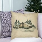 Casa si Gradina - Textile si covoare - Perne si pilote - Perne decorative - Perna Decorativa cu tematica de Craciun, 6, 40x40 cm, Husa Detasabila, Burduf - Infinity.ro