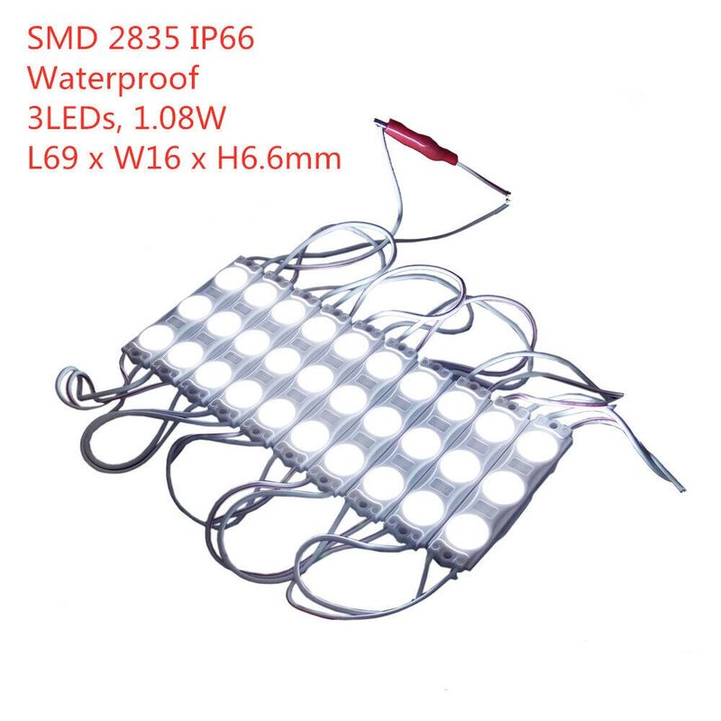 Casa si Gradina - Corpuri si surse de iluminat - Benzi LED - Set 20x Modul 3 Led SMD MRG M890 , SMD 2835, Led SMD Alb Rece, IP66 - Infinity.ro