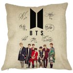 Casa si Gradina - Textile si covoare - Perne si pilote - Perne decorative - Perna Decorativa Patrata BTS, 40x40 cm, Husa Detasabila, Burduf - Infinity.ro