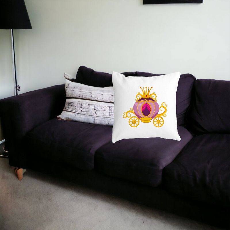 Casa si Gradina - Textile si covoare - Perne si pilote - Perne decorative - Perna Decorativa Patrata Caleasca Regala, 40x40 cm, Alb mat, Husa Detasabila, Burduf - Infinity.ro