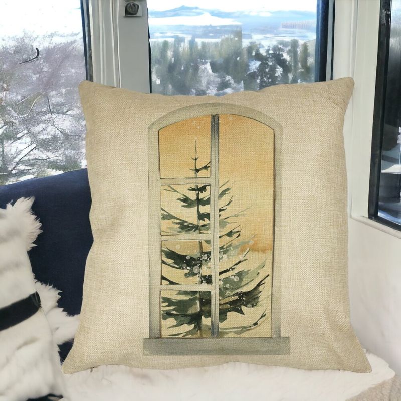 Casa si Gradina - Textile si covoare - Perne si pilote - Perne decorative - Perna Decorativa cu tematica de Craciun, 5, 40x40 cm, Husa Detasabila, Burduf - Infinity.ro