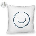 Casa si Gradina - Textile si covoare - Perne si pilote - Perne decorative - Perna Decorativa Fluffy, Model Smiley Face, 40x40 cm, Alb, Husa Detasabila, Burduf - Infinity.ro