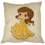 Casa si Gradina - Textile si covoare - Perne si pilote - Perne decorative - Perna Decorativa Patrata Printesa cu Coroana, 40x40 cm, Husa Detasabila, Burduf - Infinity.ro