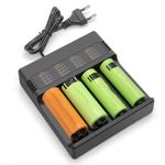 Casa si Gradina - Electrice - Accesorii electrice - Baterii, acumulatori si incarcatoare - Incarcator Li-ion MRG MS484AX , Acumulator 18650 3,7V, 4 Slot, 4Ah, 220V - Infinity.ro