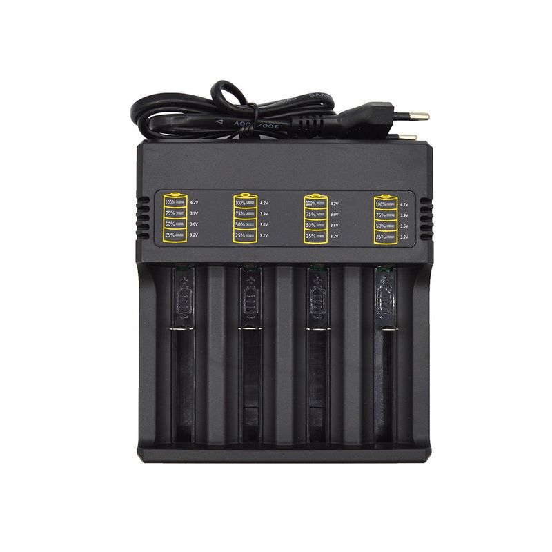 Casa si Gradina - Electrice - Accesorii electrice - Baterii, acumulatori si incarcatoare - Incarcator Li-ion MRG MS484AX , Acumulator 18650 3,7V, 4 Slot, 4Ah, 220V - Infinity.ro