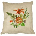 Casa si Gradina - Textile si covoare - Perne si pilote - Perne decorative - Perna Decorativa Patrata Florale, 40x40 cm, Husa Detasabila, Burduf - Infinity.ro