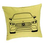 Casa si Gradina - Textile si covoare - Perne si pilote - Perne decorative - Perna Decorativa, Model Hey Mercedes, 40x40 cm, Verde, Husa Detasabila, Burduf - Infinity.ro