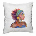 Casa si Gradina - Textile si covoare - Perne si pilote - Perne decorative - Perna Decorativa, Model Golden African, 40x40 cm, Alb Murdar, Husa Detasabila, Burduf - Infinity.ro