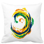 Casa si Gradina - Textile si covoare - Perne si pilote - Perne decorative - Perna Decorativa Model Spirala, MuIicolor, 40x40 cm, Alb mat, Husa Detasabila, Burduf - Infinity.ro