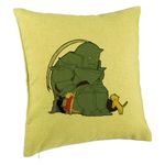 Casa si Gradina - Textile si covoare - Perne si pilote - Perne decorative - Perna Decorativa cu Full Metal Alchemist, 40x40 cm, Verde, Husa Detasabila, Burduf - Infinity.ro