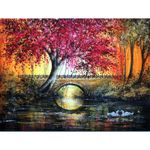 Casa si Gradina - Decoratiuni - Tablouri - Tablou Canvas, Parc toamna, 80 x 60 cm, Rama lemn, Multicolor - Infinity.ro