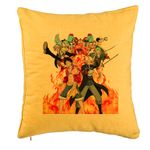 Casa si Gradina - Textile si covoare - Perne si pilote - Perne decorative - Perna Decorativa cu One Piece Cover, 40x40 cm, Galben, Husa Detasabila, Burduf - Infinity.ro
