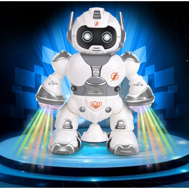 Jucarii, Copii si Bebe - Jucarii si jocuri - Jucarii & jocuri educative - Jucarii interactive - Jucarie Interactiva Robot MRG M66785, cu Muzica si Lumini, Miscare Liniara - Infinity.ro