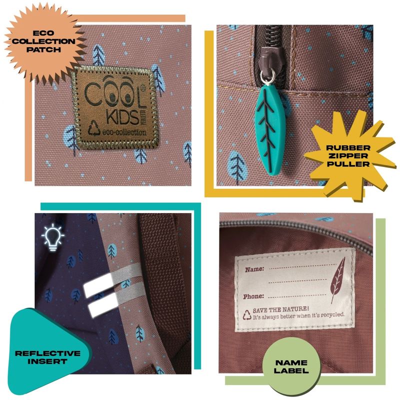 Carti si Birotica - Rechizite - Rucsacuri si genti scolare - Ghiozdan troller, Perletti, model Bufnita & Caprioara, 40 cm, colectia Cool Kids - Infinity.ro