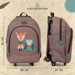 Carti si Birotica - Rechizite - Rucsacuri si genti scolare - Ghiozdan troller, Perletti, model Bufnita & Caprioara, 40 cm, colectia Cool Kids - Infinity.ro