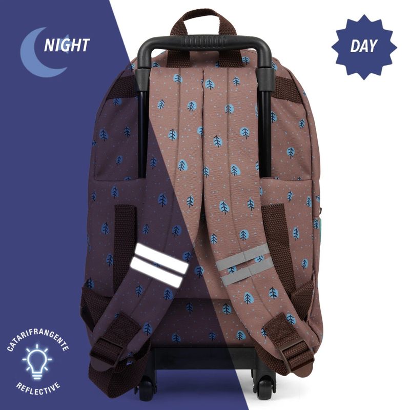 Carti si Birotica - Rechizite - Rucsacuri si genti scolare - Ghiozdan troller, Perletti, model Bufnita & Caprioara, 40 cm, colectia Cool Kids - Infinity.ro