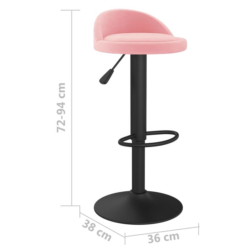 Casa si Gradina - Mobilier - Scaune si fotolii - Scaune - Scaune de bar, 2 buc., roz, catifea - Infinity.ro