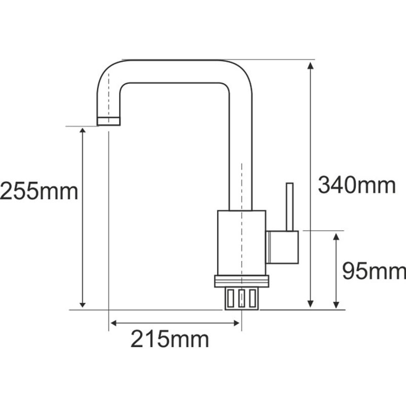Casa si Gradina - Sanitare - Lavoar baie si accesorii - Baterii sanitare - Baterie bucatarie Evosanitary 5001, tip C, monocomanda, racorduri, cartus ceramic, inox - Infinity.ro