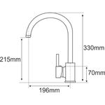 Casa si Gradina - Sanitare - Lavoar baie si accesorii - Baterii sanitare - Baterie bucatarie Evosanitary 4001, tip U, monocomanda, racorduri, bej - Infinity.ro