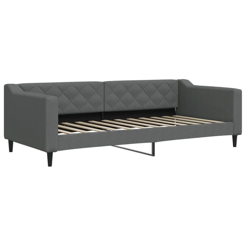 Casa si Gradina - Mobilier - Paturi si accesorii - Paturi - Pat de zi cu extensie si sertare, gri inchis, 90x200 cm textil - Infinity.ro