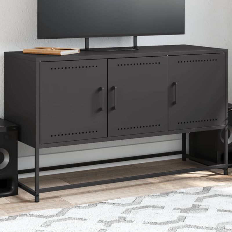 Casa si Gradina - Mobilier - Comode si corpuri - Comode - Dulap TV, negru, 68,5x39x60,5 cm, otel - Infinity.ro