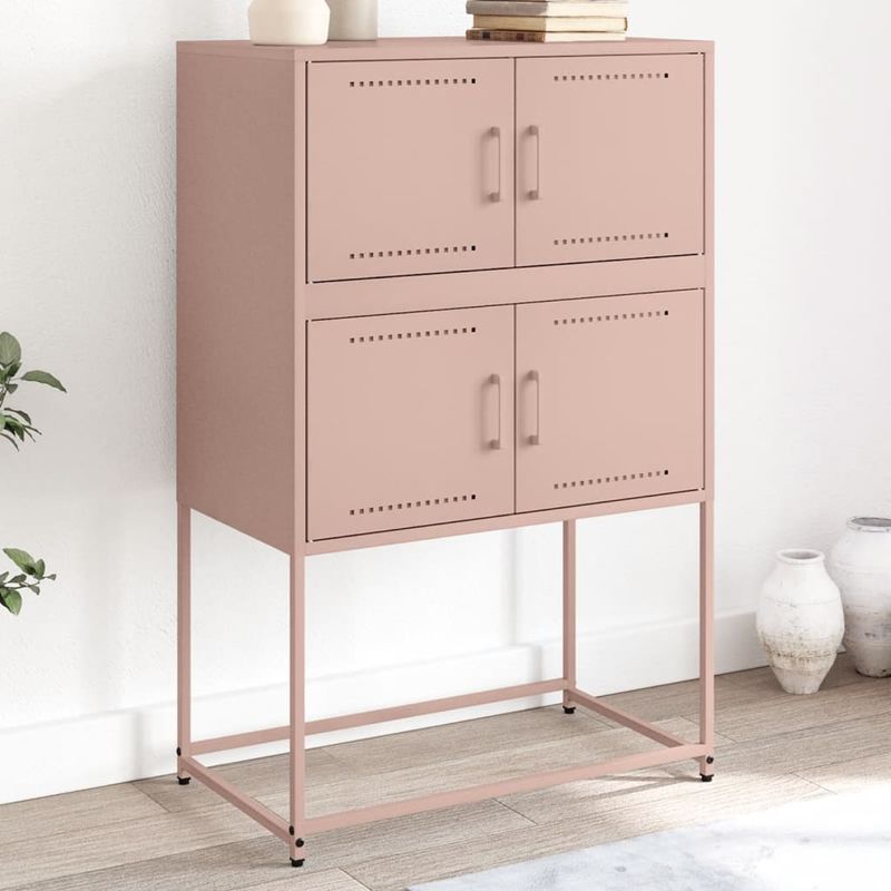 Casa si Gradina - Mobilier - Comode si corpuri - Comode - Dulap, roz, 68,5x38,5x107 cm, otel - Infinity.ro