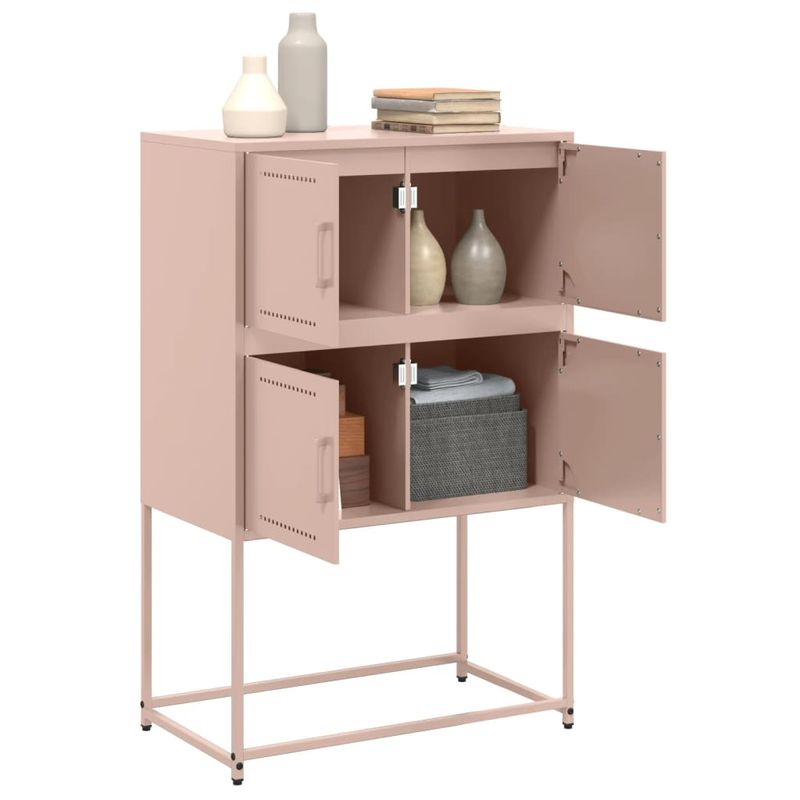 Casa si Gradina - Mobilier - Comode si corpuri - Comode - Dulap, roz, 68,5x38,5x107 cm, otel - Infinity.ro