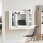 Casa si Gradina - Mobilier - Mese si birouri - Birouri - Birou montat pe perete, alb, 105x48x75 cm, lemn prelucrat - Infinity.ro