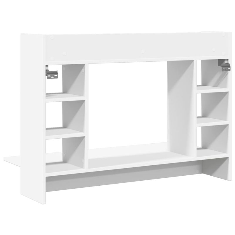 Casa si Gradina - Mobilier - Mese si birouri - Birouri - Birou montat pe perete, alb, 105x48x75 cm, lemn prelucrat - Infinity.ro