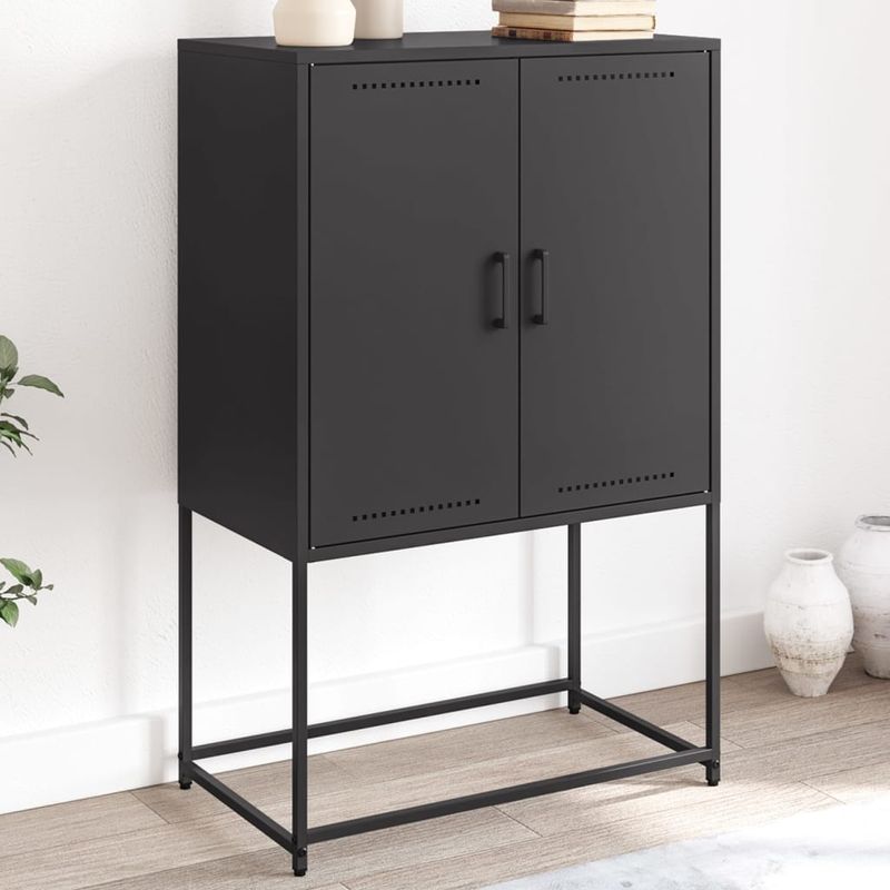 Casa si Gradina - Mobilier - Comode si corpuri - Corpuri bucatarie - Dulap inalt, negru, 68,5x38,5x107 cm, otel - Infinity.ro