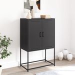 Casa si Gradina - Mobilier - Comode si corpuri - Corpuri bucatarie - Dulap inalt, negru, 68,5x38,5x107 cm, otel - Infinity.ro