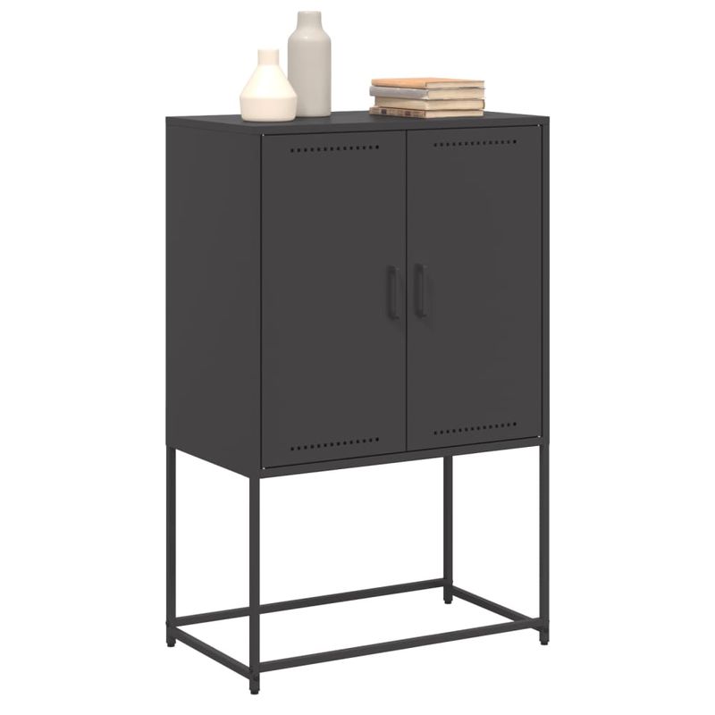 Casa si Gradina - Mobilier - Comode si corpuri - Corpuri bucatarie - Dulap inalt, negru, 68,5x38,5x107 cm, otel - Infinity.ro